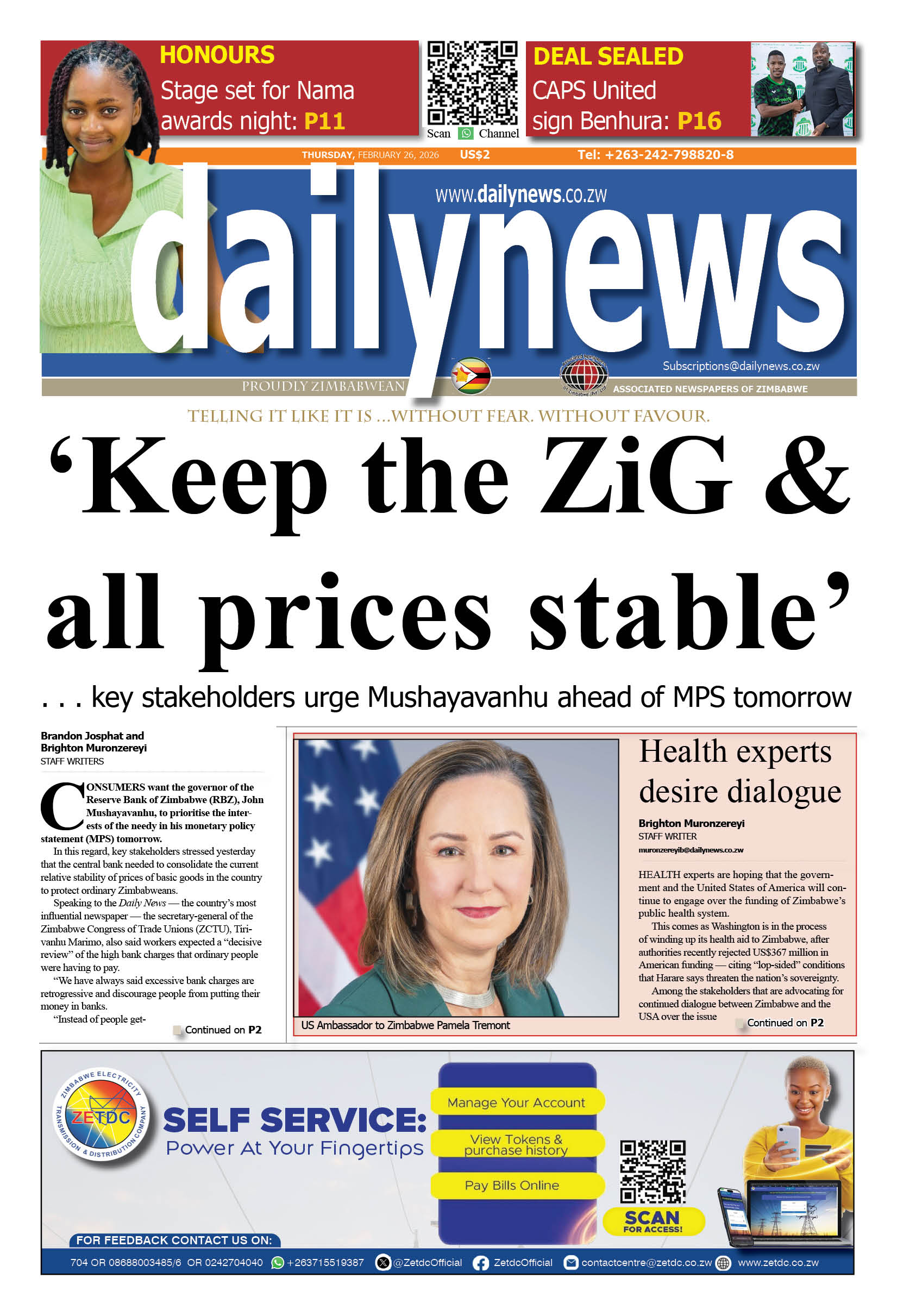 Thursday 26 February 2026